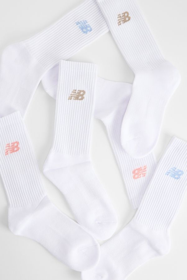 Slide View: 1: New Balance Logo Socks 3-Pack