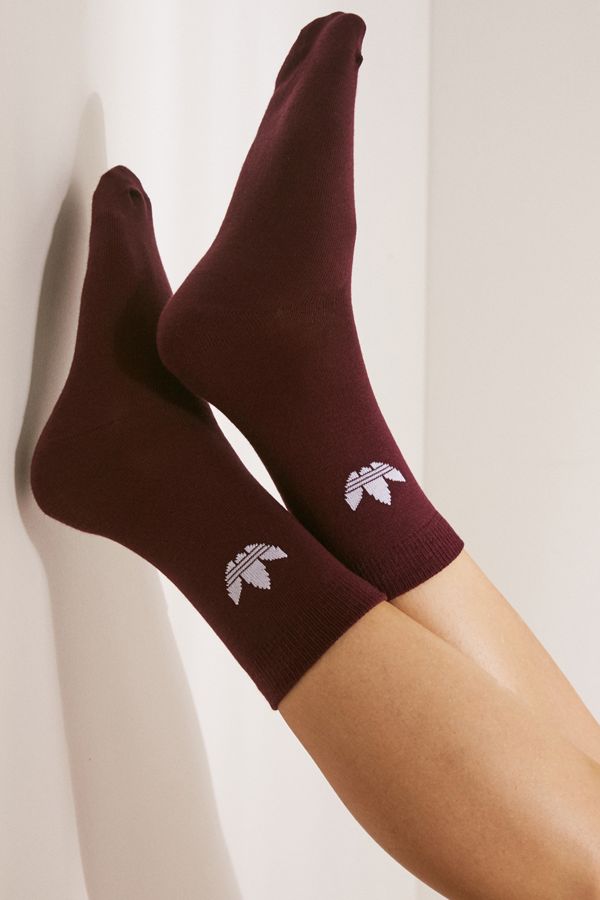 adidas Originals Maroon Trefoil Crew Socks Urban Outfitters UK