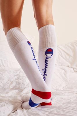 Champion Logo Script Knee High Socks 