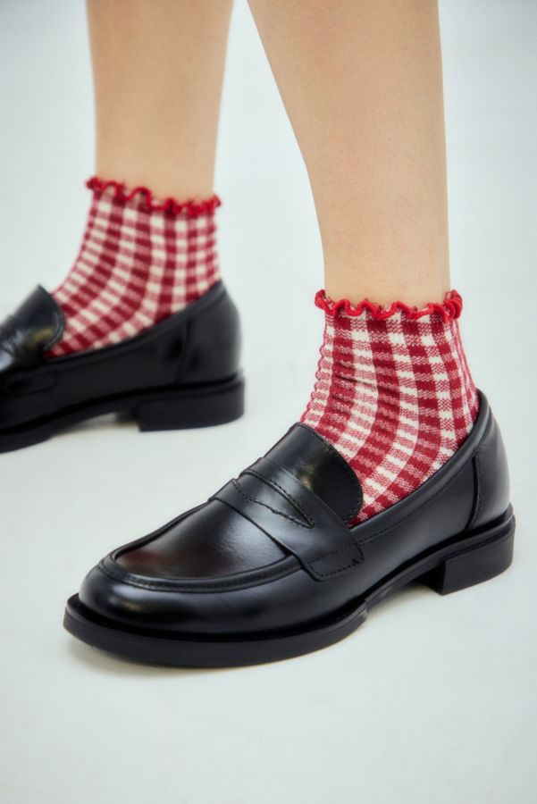 Vista de diapositivas: 1: Out From Under Calcetines Gingham Lettuce Edge