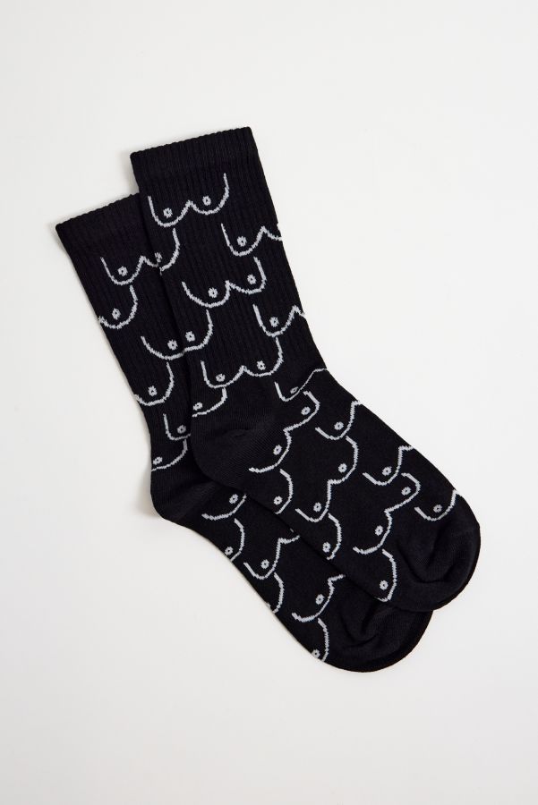 Slide View: 1: Out From Under – Socken mit Brustmotiv