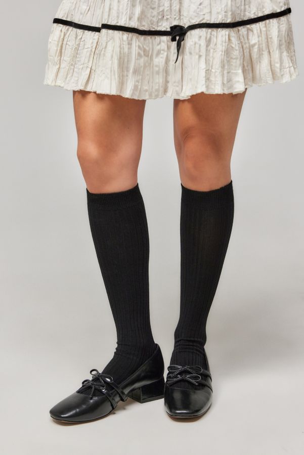 Slide View: 1: Out From Under Ribbed Knee High Socks