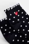 Thumbnail View 4: Out From Under Polka Dot Heart Lettuce-Edge socks