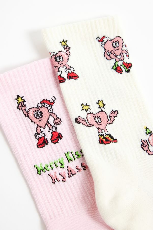 Vista diapositiva: 3: UO Merry Kissmas Calzini 2-Pack