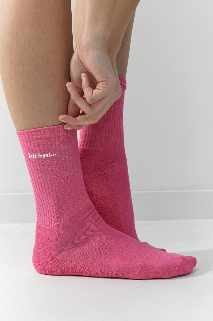iets frans... Pink Crew Socks Urban Outfitters UK