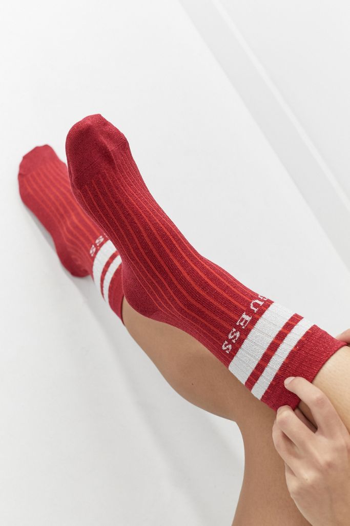 GUESS Sporty Stripe Crew Socks Urban Outfitters UK