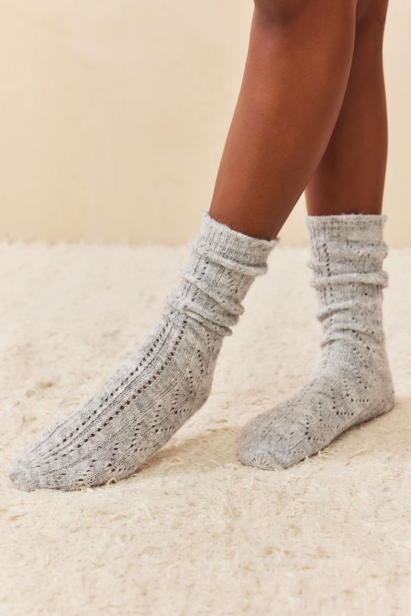 Slide View: 1: Out From Under Pointelle Slouch Socks