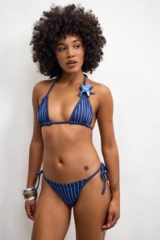 Slide View: 2: Out From Under Seamless Stripe Triangle Bikini Top