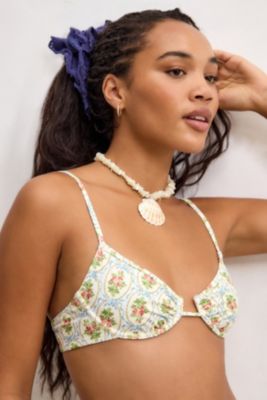 Out From Under Wallpaper Underwire Bikini Top