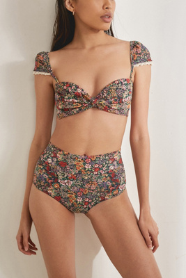 montce swim floral high waisted