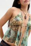 Vista en miniatura 3: Out From Under Leopard Open Front Chiffon Cami