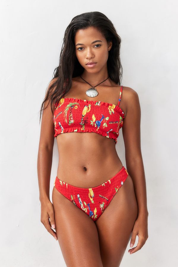 Slide View: 1: Damson Madder Hettie Shirred Bikini Bottoms