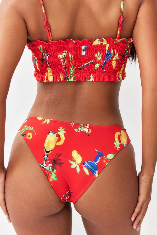 Slide View: 3: Damson Madder Hettie Shirred Bikini Bottoms