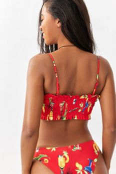 Slide View: 3: Damson Madder Hettie Shirred Bikini Top