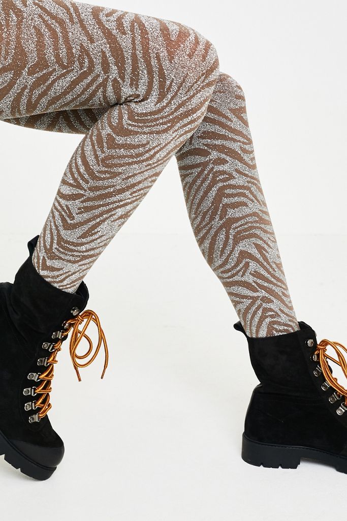 Hansel from Basel tights - rib stripe raspberry main image 0