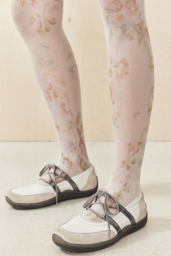 Slide View: 3: Out From Under Maryanne Floral Tights