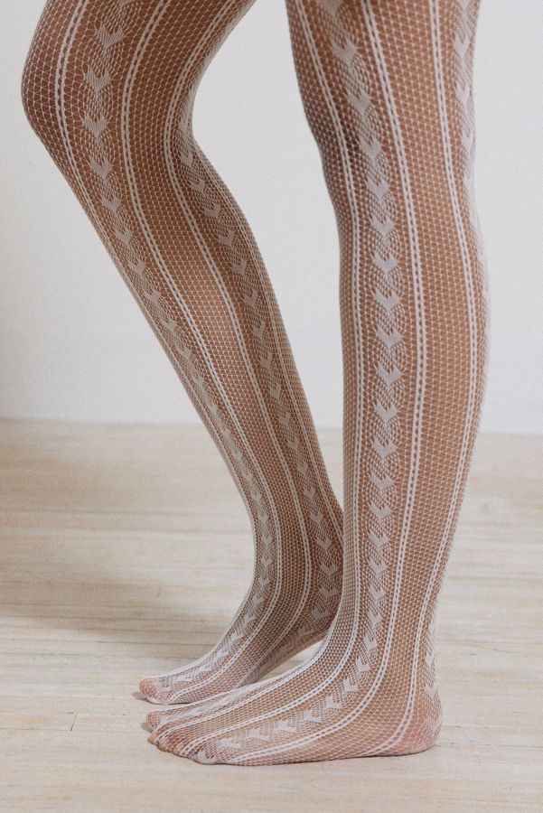 Slide View: 2: Out From Under Heart Pointelle Tights