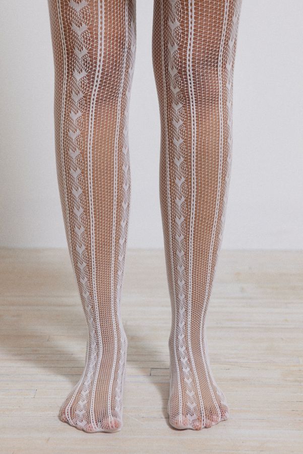 Slide View: 3: Out From Under Heart Pointelle Tights