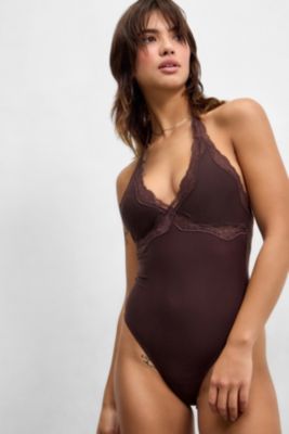 Body à col halter en dentelle UO