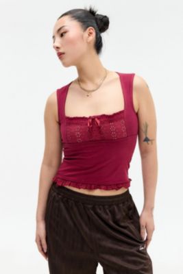 Kimchi Blue Amber Eyelet Top