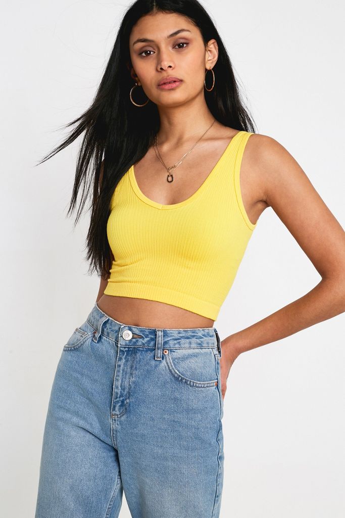 Out From Under Drew Seamless Ribbed Cropped Vest Urban Outfitters UK