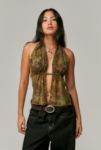 Thumbnail View 1: Silence + Noise Renee Halterneck Mesh Top