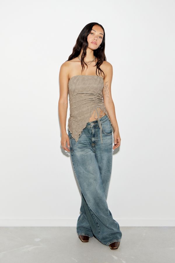 Slide View: 2: Silence + Noise REM Ruched Bandeau Top