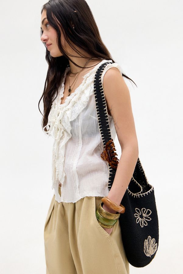 Slide View: 2: UO Macramé Motif Sling Bag