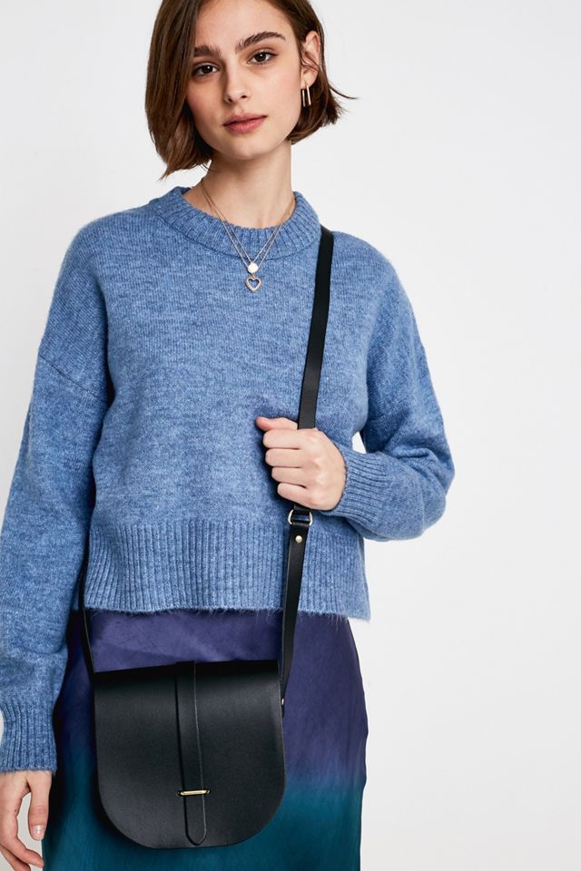 The Cambridge Satchel Company Black Leather Saddle Bag Urban