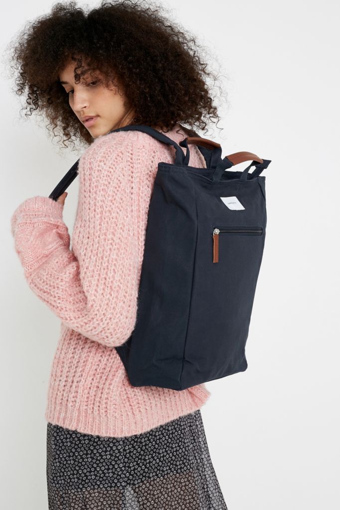 Sandqvist Tony Navy Totepack Backpack | Urban Outfitters UK