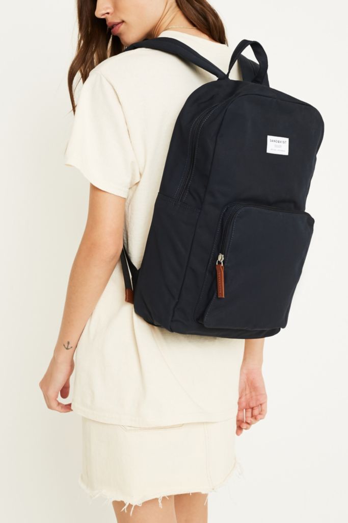 Sandqvist Kim Navy Backpack | Urban Outfitters UK