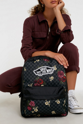 vans realm floral backpack