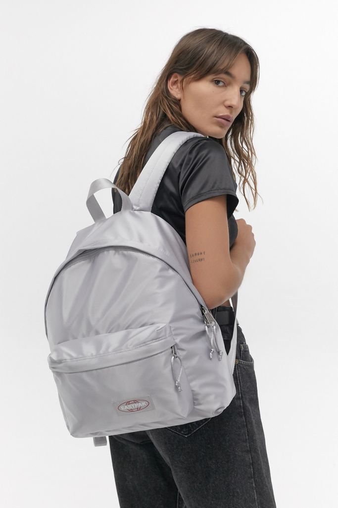 Eastpak Silver Satin Padded Pak'R Backpack Urban Outfitters UK