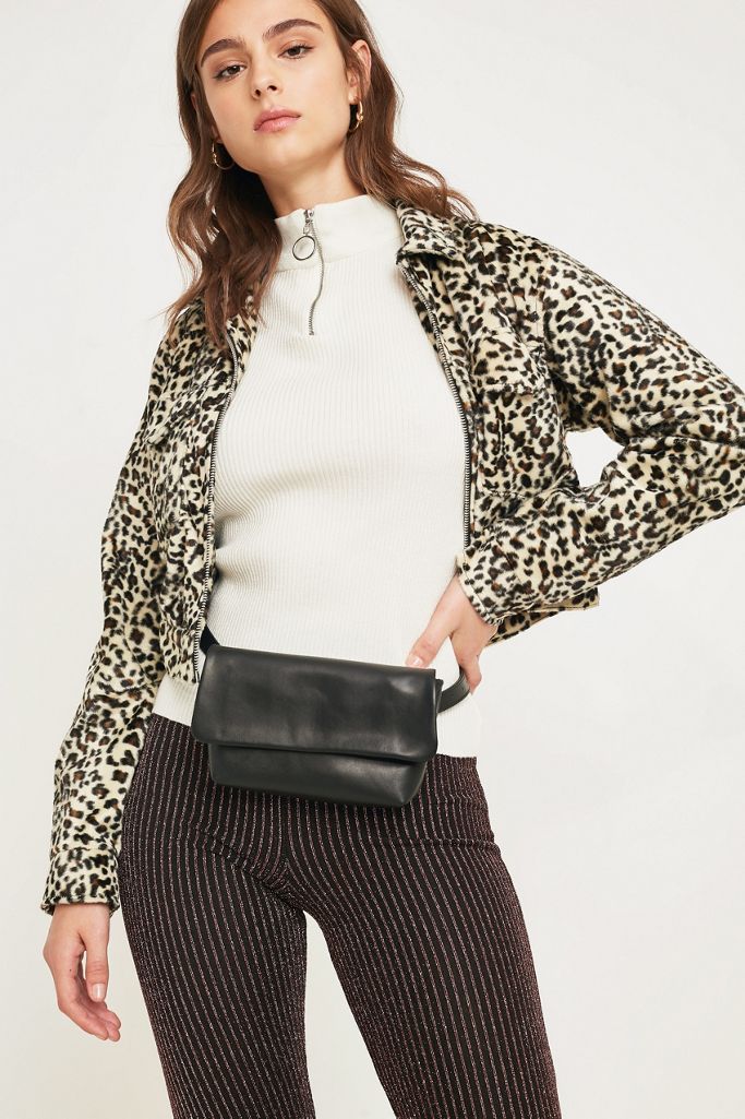 Vagabond Copenhagen Black Leather Bum Bag Urban Outfitters UK