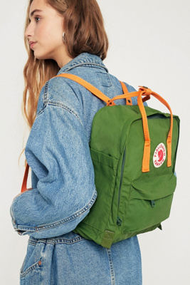 fjallraven kanken leaf green burnt orange