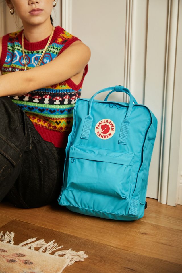 Fjallraven Kanken Deep Turquoise Ridge Backpack | Urban Outfitters UK