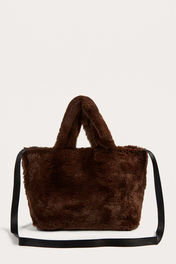 UO Faux Fur Mini Crossbody Tote Bag Urban Outfitters UK