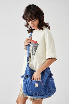 BDG Denim Patchwork Sling Bag