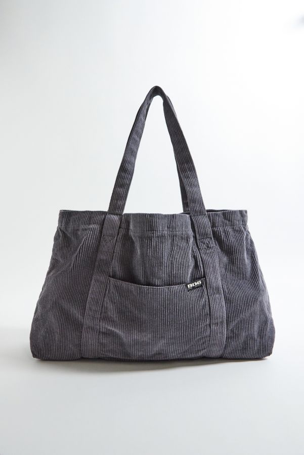 Slide View: 2: BDG Tab Corduroy Tote Bag