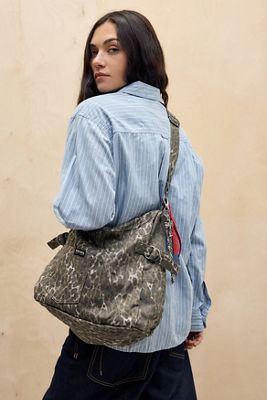 BDG Leopard Print Canvas Sling Bag 
