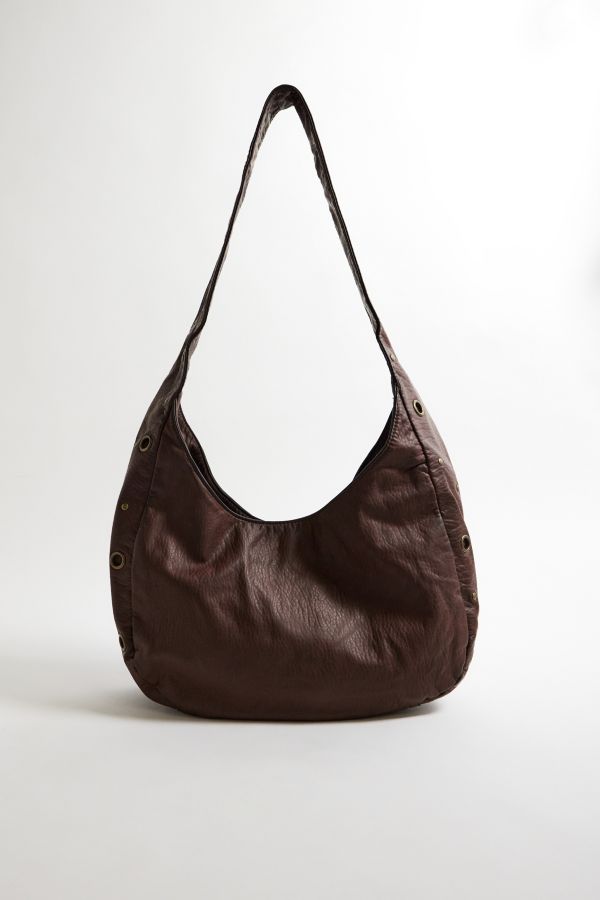 Slide View: 4: UO Faux Leather 90s Eyelet Slouch Bag