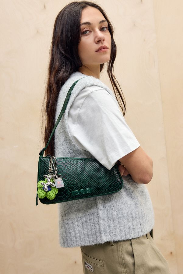 Slide View: 1: UO Mimi Snake Faux Leather Shoulder Bag