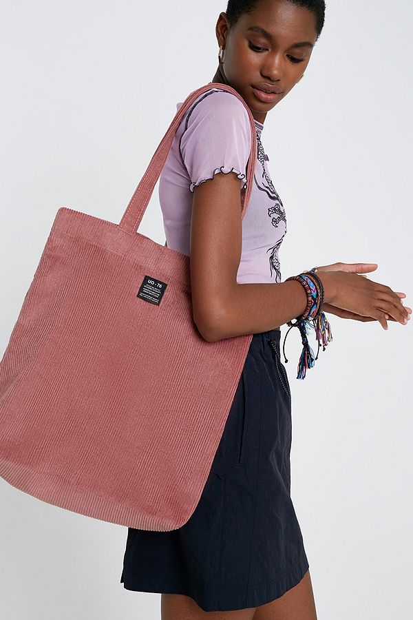 UO Corduroy Light Red Tote Bag | Urban Outfitters UK