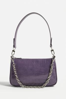 uo chain accent croc shoulder bag