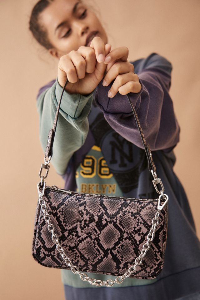 UO Chain Accent Snake Print Shoulder Bag Urban Outfitters UK