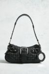 Thumbnail View 2: iets frans... Monogram Buckle Faux Leather Shoulder Bag 