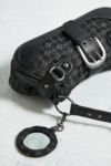 Thumbnail View 3: iets frans... Monogram Buckle Faux Leather Shoulder Bag 