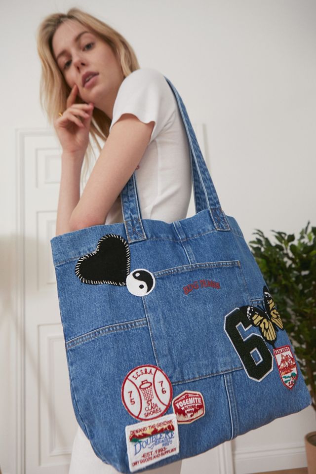 BDG Denim Badge Pocket Tote Bag Urban Outfitters UK