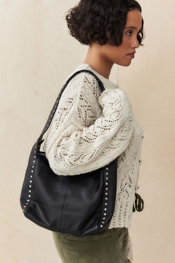 Slide View: 1: UO Studded Leather Slouch Bag