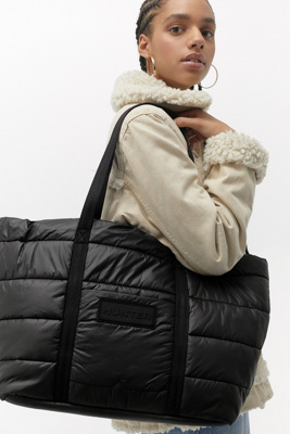 nylon puffer tote bag